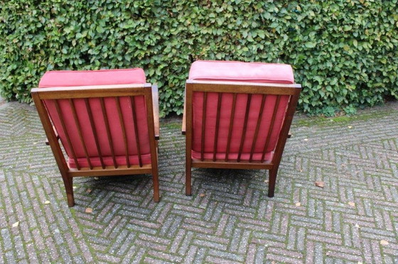 Image 1 of 2x Vintage Rookstoel Mid Century Deens Design Struik & Radstaak