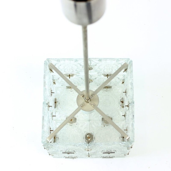 Image 1 of Boheemse vintage glazen pendellamp van Kamenický šenov, Tsjecho-Slowakije 1970