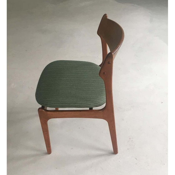 Image 1 of Set van 6 eetkamerstoelen in Teak, Inc. Herstoffering door Erik Buch Deens