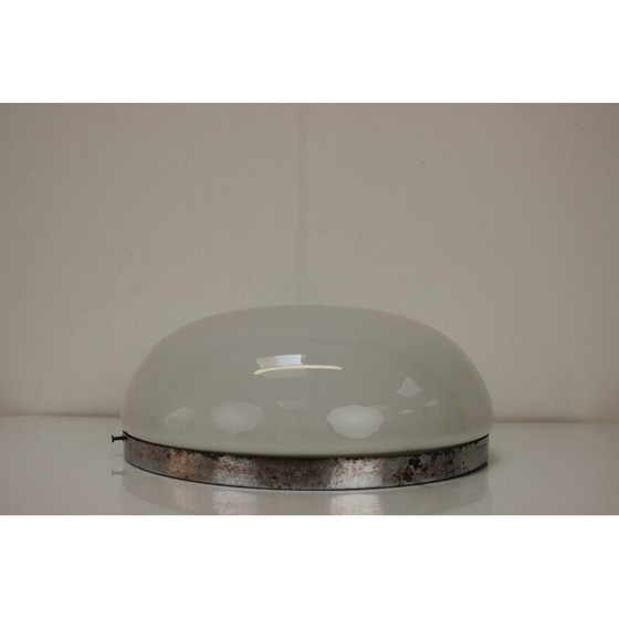 Image 1 of Vintage plafondlamp van chroom en glas, Duitsland 1940