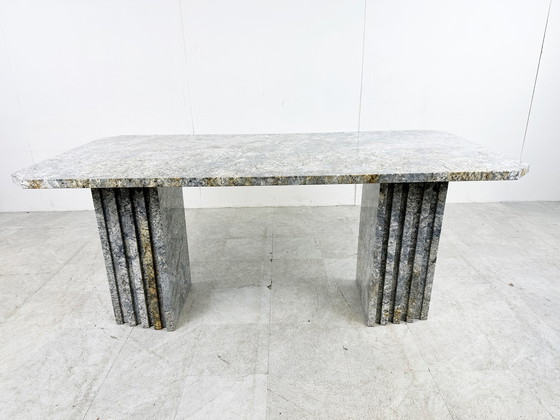Image 1 of Vintage granieten eettafel jaren 70