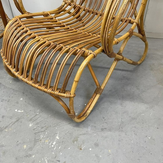 Image 1 of 2x Vintage Rotan Belse stoelen