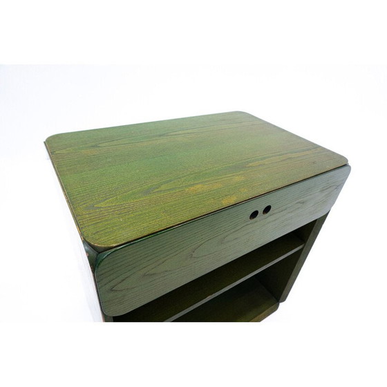 Image 1 of Mid-century groen houten ladekastje van Derk Jan de Vries, Nederland