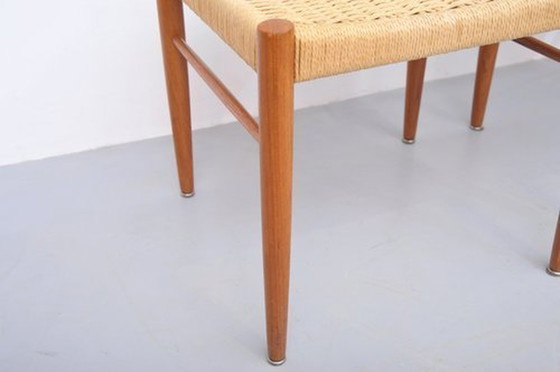 Image 1 of Henry Walter Klein eetkamerstoelen teak 1960 Bramin