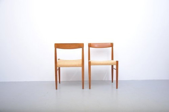 Image 1 of Henry Walter Klein eetkamerstoelen teak 1960 Bramin