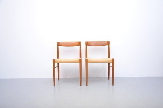 Image 1 of Henry Walter Klein eetkamerstoelen teak 1960 Bramin