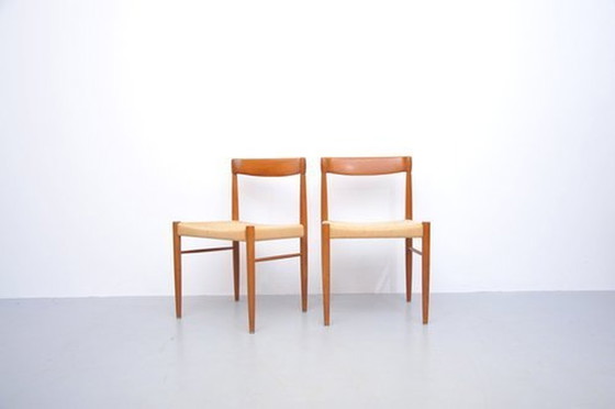 Image 1 of Henry Walter Klein eetkamerstoelen teak 1960 Bramin