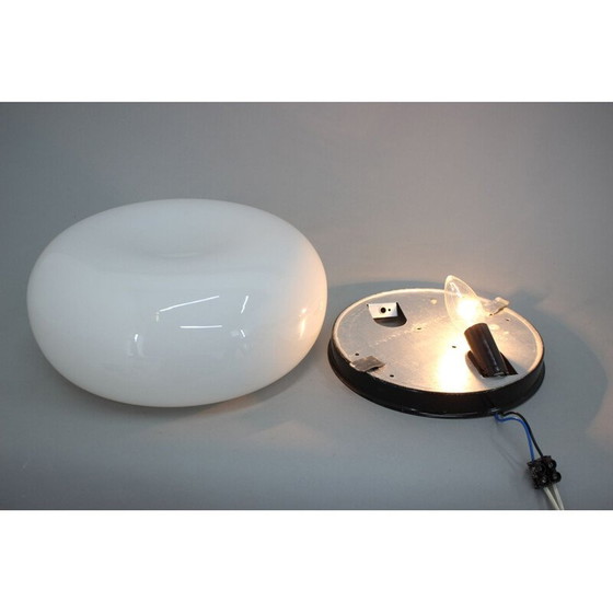 Image 1 of Vintage glazen wandlamp, Tsjechoslowakije 1970