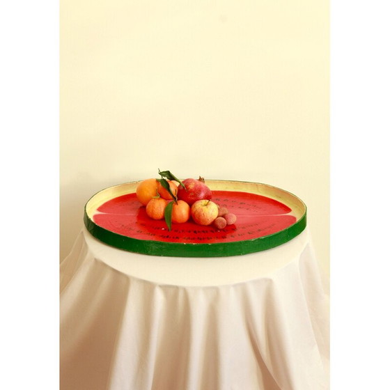 Image 1 of Oud anguria papier mache dienblad, Italië 1960