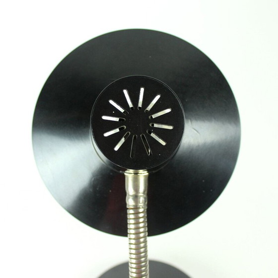 Image 1 of Vintage zwart bakelieten en metalen tafellampje van Elektrosvit, Tsjecho-Slowakije 1970