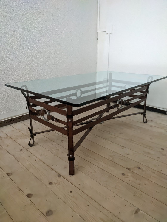 Image 1 of Vintage Faux Leather table