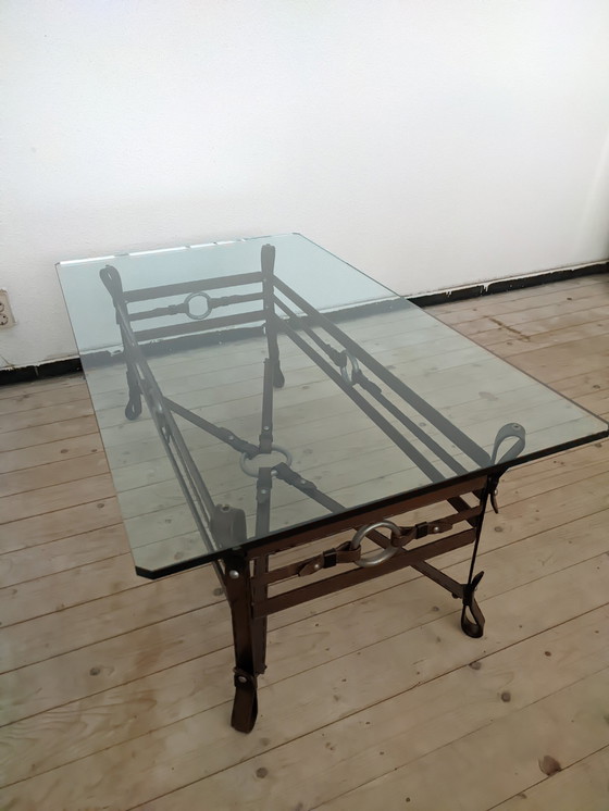 Image 1 of Vintage Faux Leather table