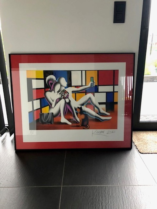 Mark Kostabi giclee - Social modernism