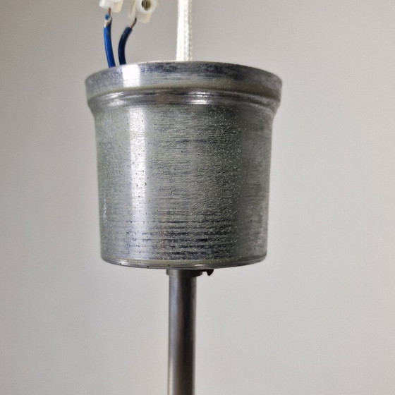 Image 1 of Vintage blauw glazen hanglamp van Veca, Italië 1970