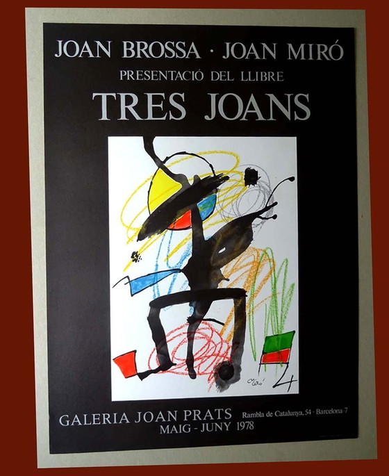 Image 1 of Joan Miro - Tres Joans  - Galeria Joan Prats 1978 -Offsetlitho