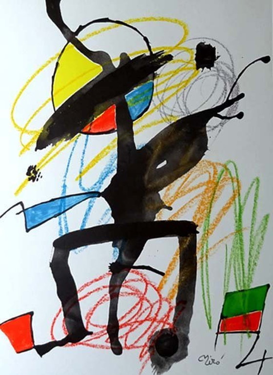 Image 1 of Joan Miro - Tres Joans  - Galeria Joan Prats 1978 -Offsetlitho