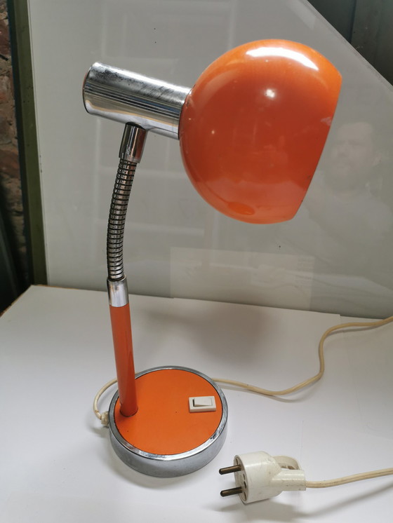 Image 1 of Eyeball orange bendable table or desk Lamp