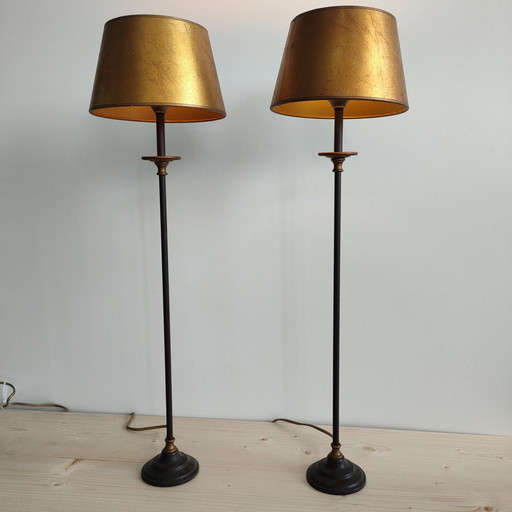 Set Neo Klassieke Vintage 'Hollywood Regency Style' Tafellamp/Vloerlampen