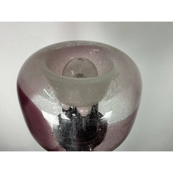 Image 1 of Vintage vloerlamp in chroom metaal en geblazen Murano glas van Toni Zuccheri, Italië 1970