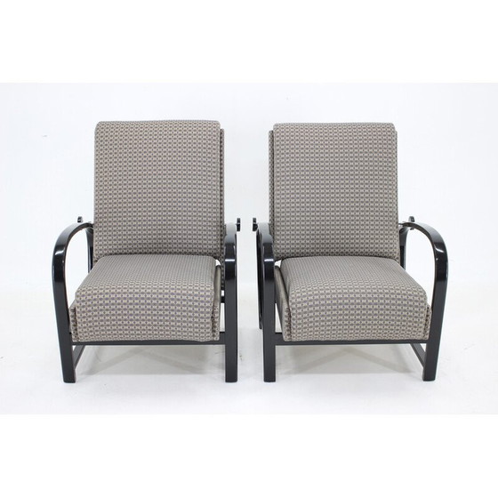 Image 1 of Paar vintage verstelbare fauteuils van Kropacek Kozelka, Tsjecho-Slowakije 1940