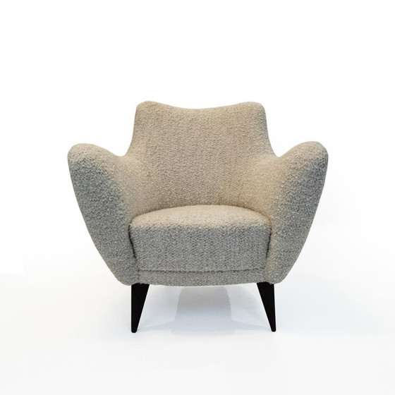 Image 1 of Paar vintage Perla fauteuils van Giulia Veronesi voor I.S.A Bergamo, Italië 1950