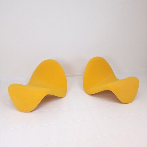 Paar vintage Tongue fauteuils van Pierre Paulin voor Artifort, jaren 1960