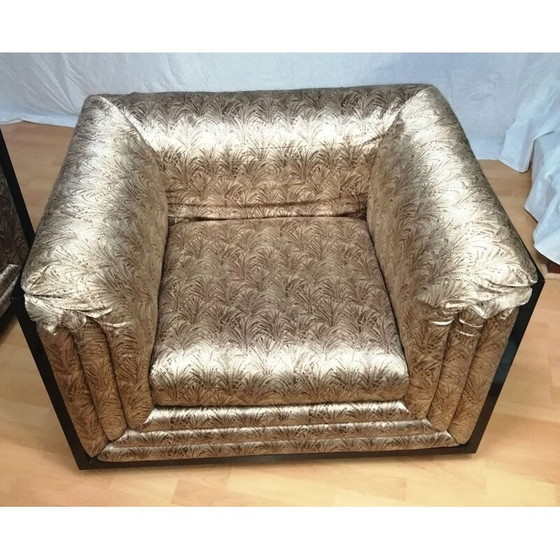 Image 1 of Vintage zijden fauteuil van Pierre Cardin, jaren 1970-1980