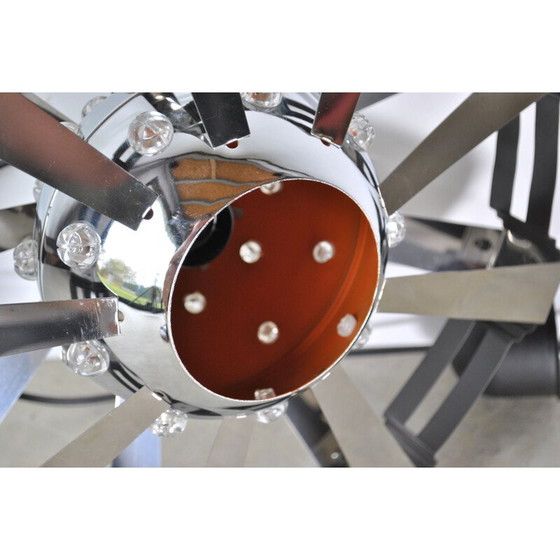 Image 1 of Vintage verchroomd stalen hanglamp, 1970