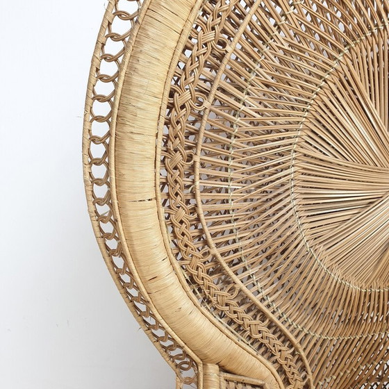 Image 1 of Vintage rotan en rieten fauteuil, Italië 1960