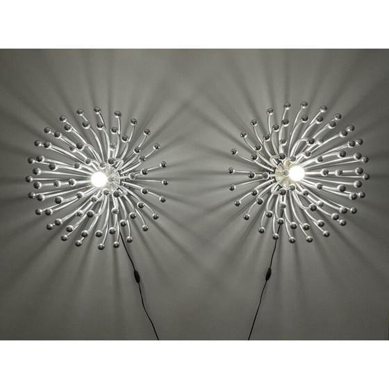 Image 1 of Paar vintage Pistillo wandlampen door Valenti Luce voor Studio Tetrarch, 1960
