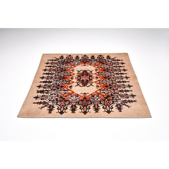 Image 1 of Vintage handgeknoopt art deco vloerkleed met wol van Jaap Gidding, Nederland 1920