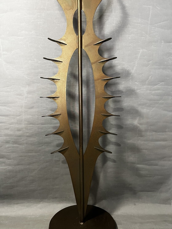 Image 1 of Staande lamp, sculptuur met de hand gemaakt. Brutalistisch . Ca 1980 , Vreemd , Ontwerp