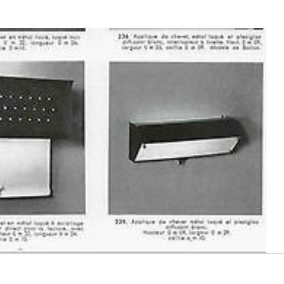 Image 1 of Paar vintage wandlampen in zwart gelakt metaal van Jacques Biny 1950