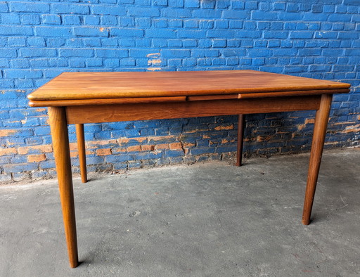 Vintage Deense eettafel- uitschuifbaar - 1960s