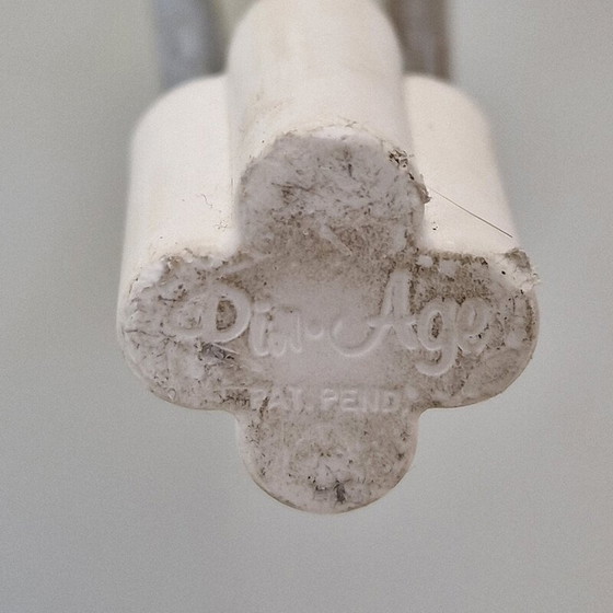 Image 1 of Set van 3 vintage driehoekige tafels in multiplex en metaal voor Pin-Age, Denemarken 1980