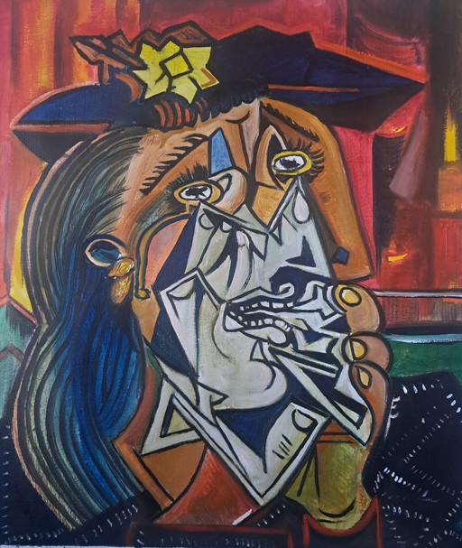 Femme En Pleurs - Naar Picasso