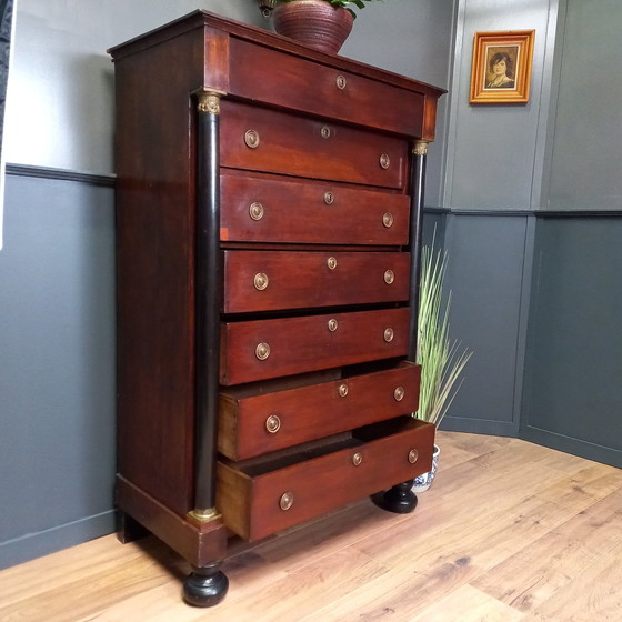 Image 1 of Klassieke Chiffoniere Met 7 Laden