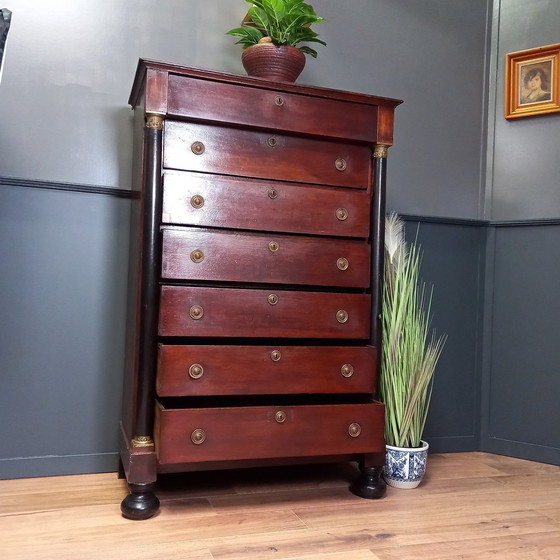 Image 1 of Klassieke Chiffoniere Met 7 Laden