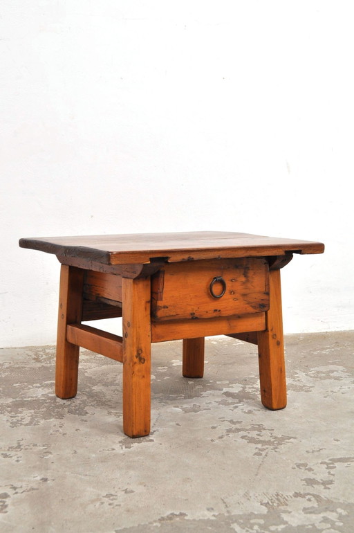 Antique Primitive Spanish Side Table