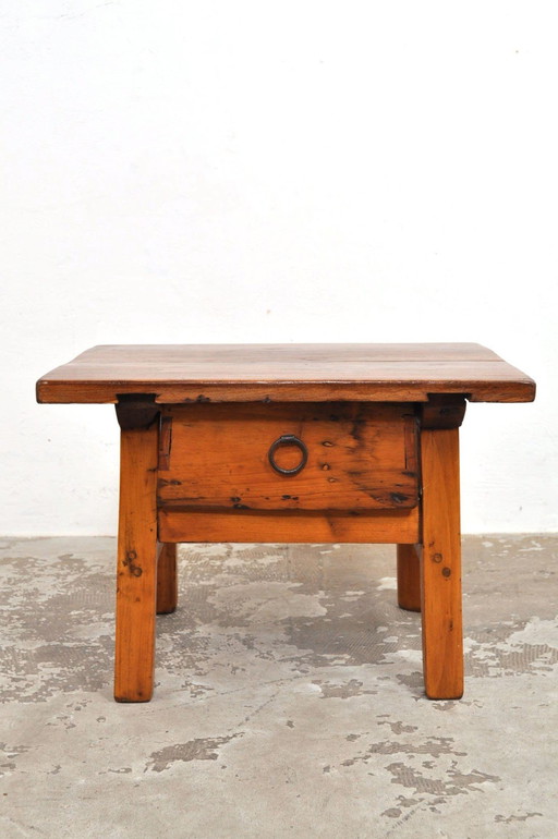 Antique Primitive Spanish Side Table