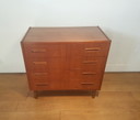 Vintage Deense ladenkast van Westergaard Møbelfabrik in teak