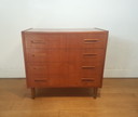 Vintage Deense ladenkast van Westergaard Møbelfabrik in teak