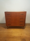 Vintage Deense ladenkast van Westergaard Møbelfabrik in teak
