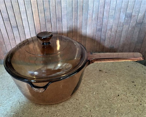 Vintage 1,5L Tefal vision steelpan met deksel