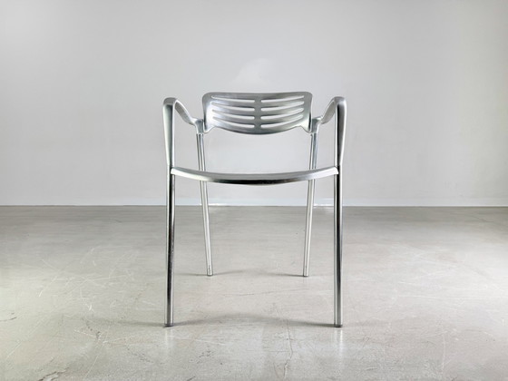 Image 1 of Set van 4 Toledo stoelen Amat-3 Jorge Pensi aluminium design tuinstoel