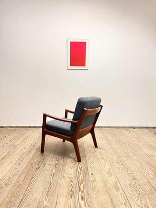 Fauteuil // Teakhouten fauteuil van Ole Wanscher voor France and Son, Denemarken, 1950