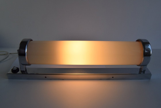 Image 1 of Bauhaus of Functionalistische wandlamp in chroom, jaren 1930