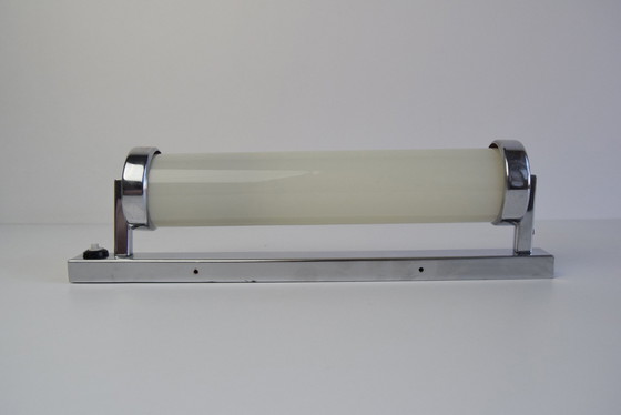 Image 1 of Bauhaus of Functionalistische wandlamp in chroom, jaren 1930