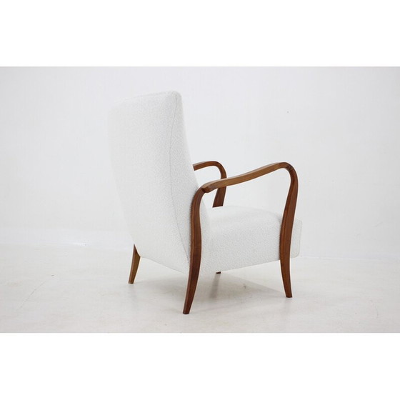 Image 1 of Vintage italiaanse fauteuil in krullende stof, jaren 1960