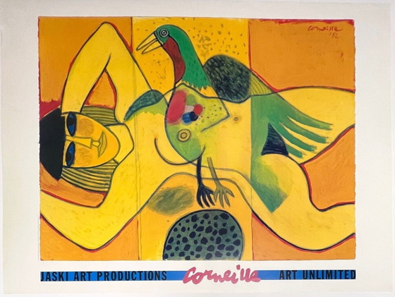 Image 1 of Guillaume Corneille (1922-2010) Geel naakt Poster met Werkplaatsstempel